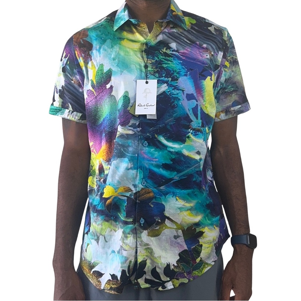 Robert Graham Tropical Storm Classic Fit Shirt Men's M